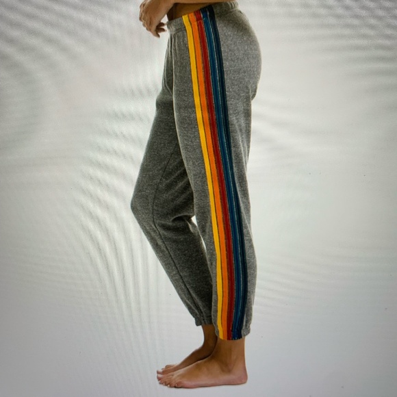 Aviator Nation Grey Five-Stripe Sweatpants (Size S) - Picture 3 of 4